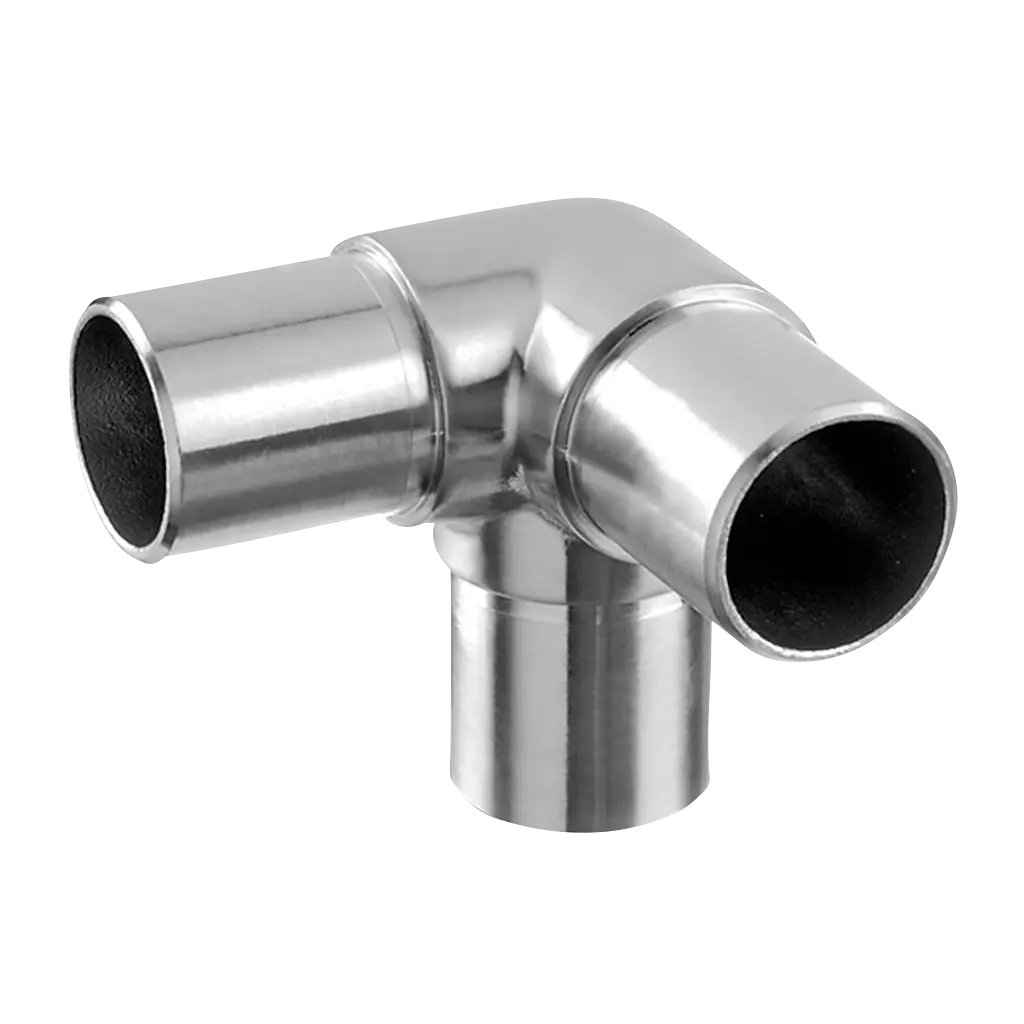 Raccord, 90°, + 1 départ 90°; 130304-233-12; tube Ø33,7 mm x 2 mm, inox brossé 304 (13030423312)