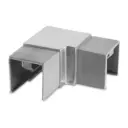 Raccord, 90°, horizontal, carré; 136343-040-12; tube à fd de gorge, 40x40x1,5 mm, inox brossé 304 (13631304012)