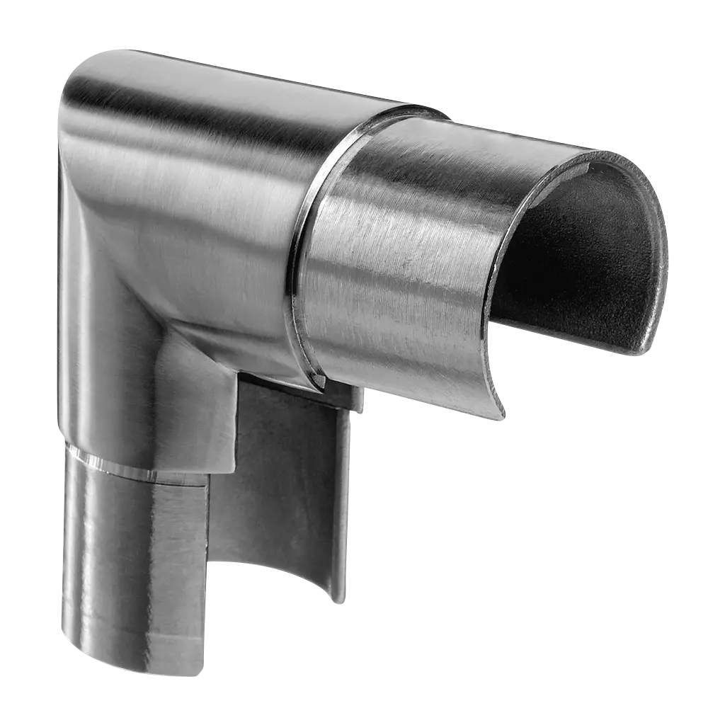 Raccord, 90°, vertical; 146303-042-12; tube à fd de gorge, Ø42,4x1,5 mm, inox brossé 316 (14630304212)