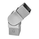 Raccord, Square Line, orientable, (0°-70°); 144312-040-12; tube 40x40x2 mm, inox brossé 316 (14431204012)