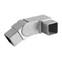 Raccord, Square Line, orientable, 90°, gauche; 134317-01; (0°-70°), tube 40x40x2 mm, inox brossé 304 (13431704012)