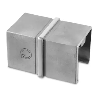 Raccord, carré; 136794-040-12; tube à fd de gorge, 40x40x1,5 mm, inox brossé 304 (13679004012)