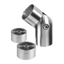 Raccord, orientable, (- 90° á + 90°); 170308-042; incl. 2 adaptat., m-c bois Ø42 mm, inox brossé 304 (20030204212)