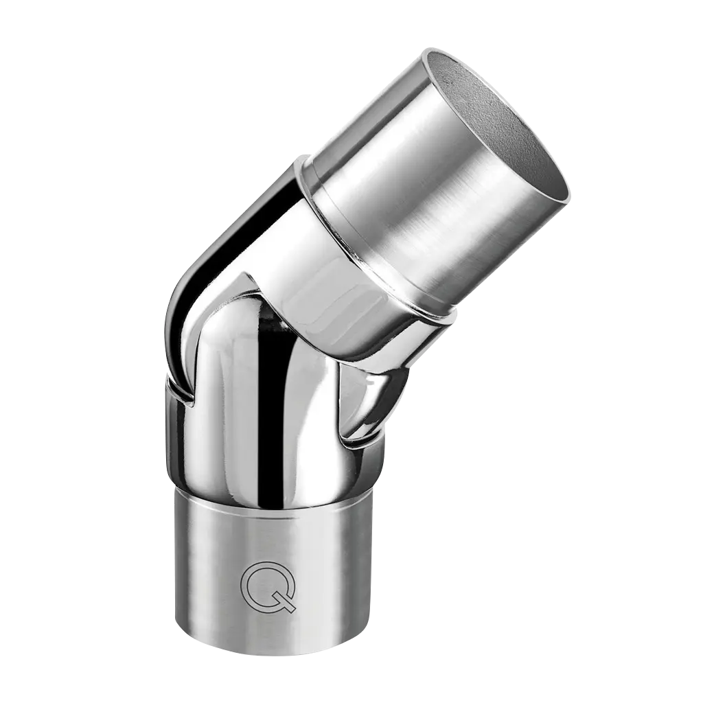 Raccord, orientable, (0°-70°); 140312-242-10; tube Ø42,4 mm x 2 mm, inox poli 316 (14031224210)