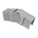 Raccord, orientable, (25°-55°) vers le bas; 136342-040-02-12; tube à fd de gorge, 40x40x1,5 mm, inox brossé 304 (13630204012)