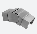 Raccord, orientable, (25°-55°) vers le bas; 136342-640-02-12; tube à fd de gorge, 60x40x1,5 mm, inox brossé 304 (13630264012) - SELL OUT
