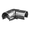 Raccord, orientable, -95° - +40°, horizontal; 136312-048-12; , pour tube à fond de gorge Ø48,3 mm, acier inoxydable 304, brossé