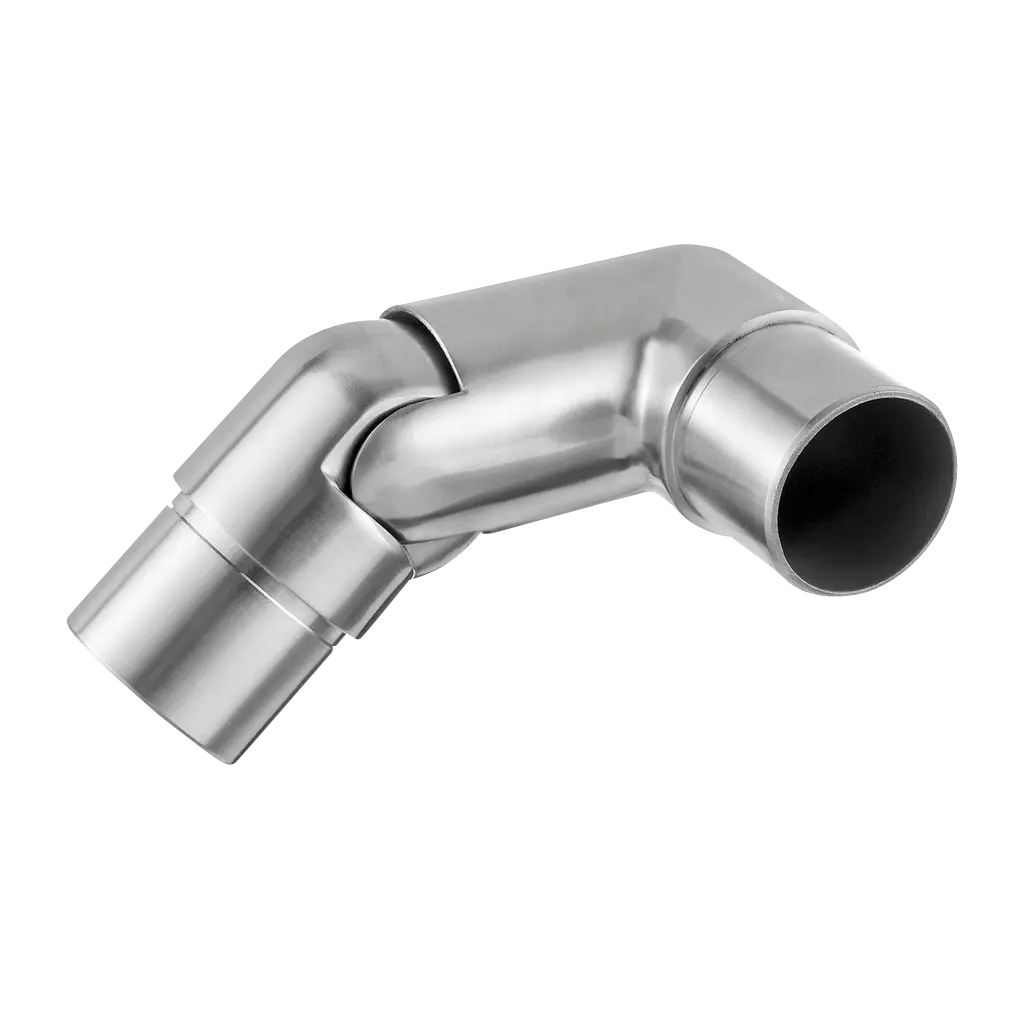 Raccord, orientable, gauche, (0°-70°); 130317-248-01; tube Ø48,3 mm x 2 mm, inox brossé 304 (13031724812)