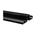 Rail de verre, haut, 67x19 mm, Easy Alu; 165951-050-82; , L=5000 mm, aluminium, noir satiné (RAL 9005), surface texturée, une seule couche