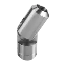 Support de barre orientable montage entre poteau; 130855-000; barre Ø12 mm, plat, inox brossé 304 (13085500012) - Q-TUBE