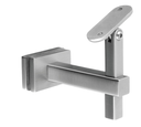 Support de main-courante Square L. orientable; 134155-000-12; pour verre, main-courante plat, inox brossé 304 (13415500012)