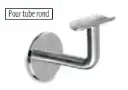 Support de main-courante p. mur, filetage M8; 130111-033-12; main-courante Ø33,7 mm, inox brossé 304 (13011103312)