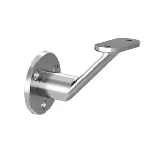 Support de main-courante pour mur, MOD 0126; 130126-000-12; main-courante plat, inox brossé 304 (13012600012)