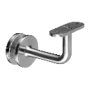 Support de main-courante pour verre, plat; 140117-000-12; pour verre 8 - 31,52 mm, inox brossé 316 (14011700012)