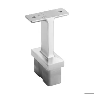 Support de main-courante sur poteau Square L.; 144711-000-12; 60x30x2,6 mm, main-courante plat, inox brossé 316 (14471100012)