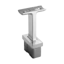 Support de main-courante sur poteau Square L.; 144711-042-12; 60x30x2,6 mm, main-cour. Ø42,4 mm, inox brossé 316 (14471104212) - NEW; BLACK LINE