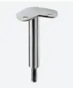 Support de main-courante sur poteau, M10; 140810-048-90; 90°, main-courante Ø48,3 mm, inox brossé 316 (14081094812)