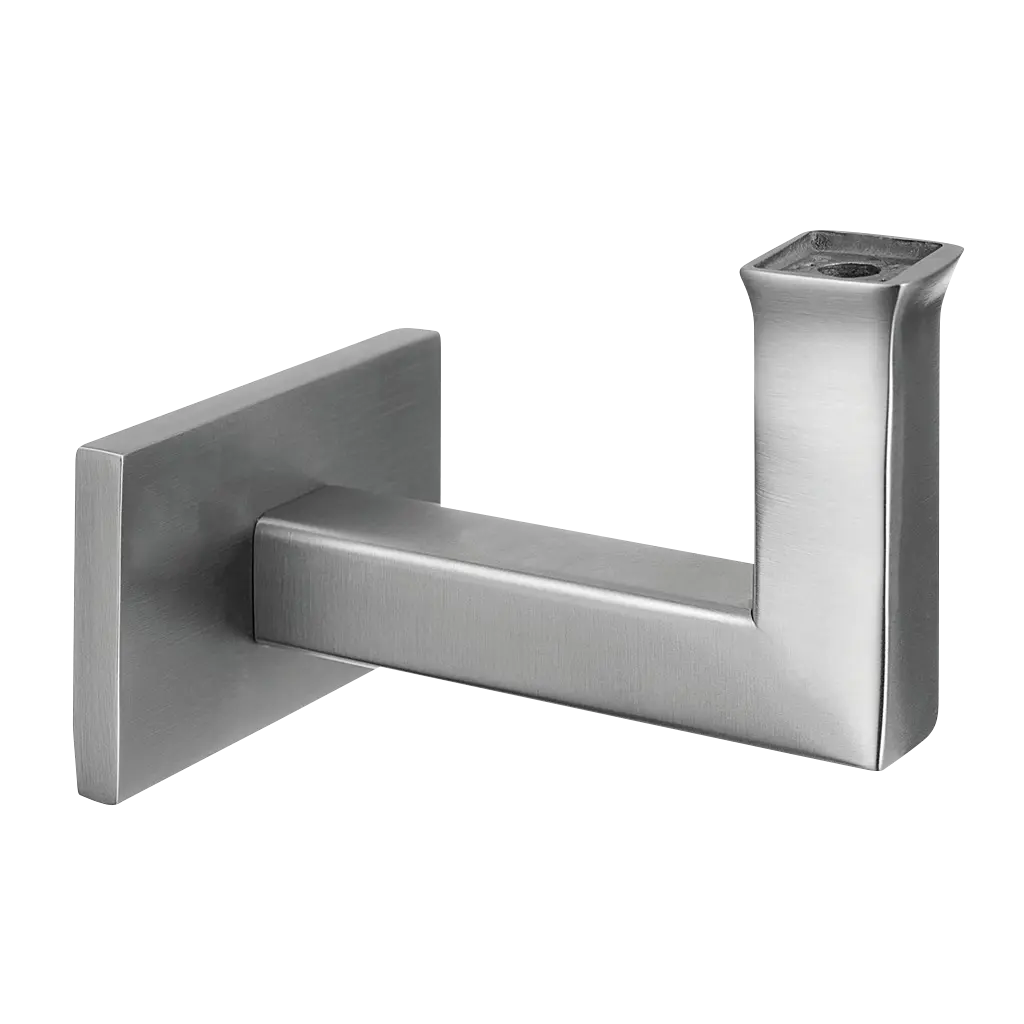 Support de main-courante, Square L., pour mur; 134111-000-12; filetage M8, main-courante plat, inox brossé 304 (13411100012)