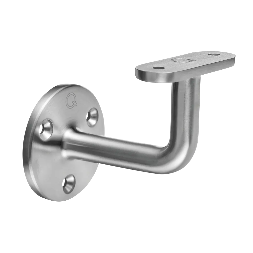 Support de main-courante, mur, déportée=75 mm; 140100-000-12; main-courante plat, inox brossé 316 (14010000012)