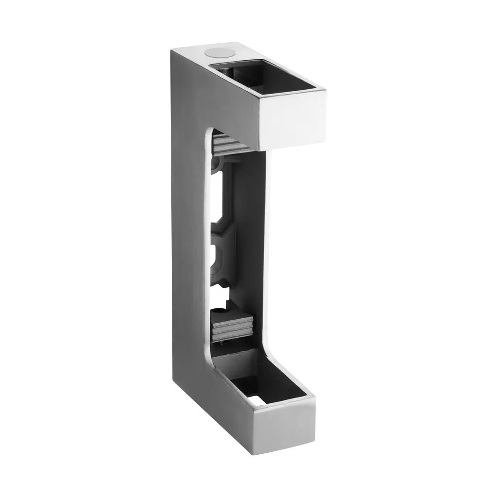 Support pour poteau, Square Line, MOD 4558; 144558-063-12; montage latéral, p. tube 60x30 mm, inox brossé 316 (14455806312)
