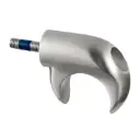 Support pour tube à fond de gorge, devant poteau; 130860-000; horizontal & diagonal, plat, inox brossé 304 (13086000012)