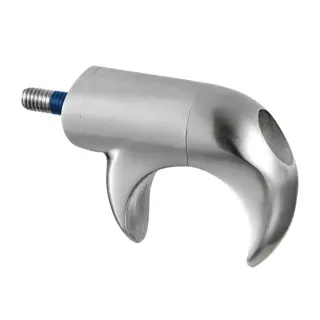 Support pour tube à fond de gorge, devant poteau; 130860-042; horizontal & diagonal, Ø42,4 mm, inox brossé 304 (13086004212)