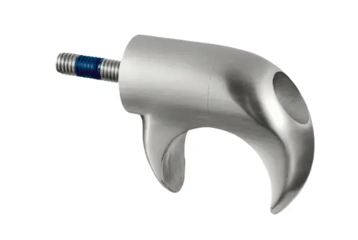 Support pour tube à fond de gorge, devant poteau; 140860-048; horizontal & diagonal, Ø48,3 mm, inox brossé 316 (14086004812)