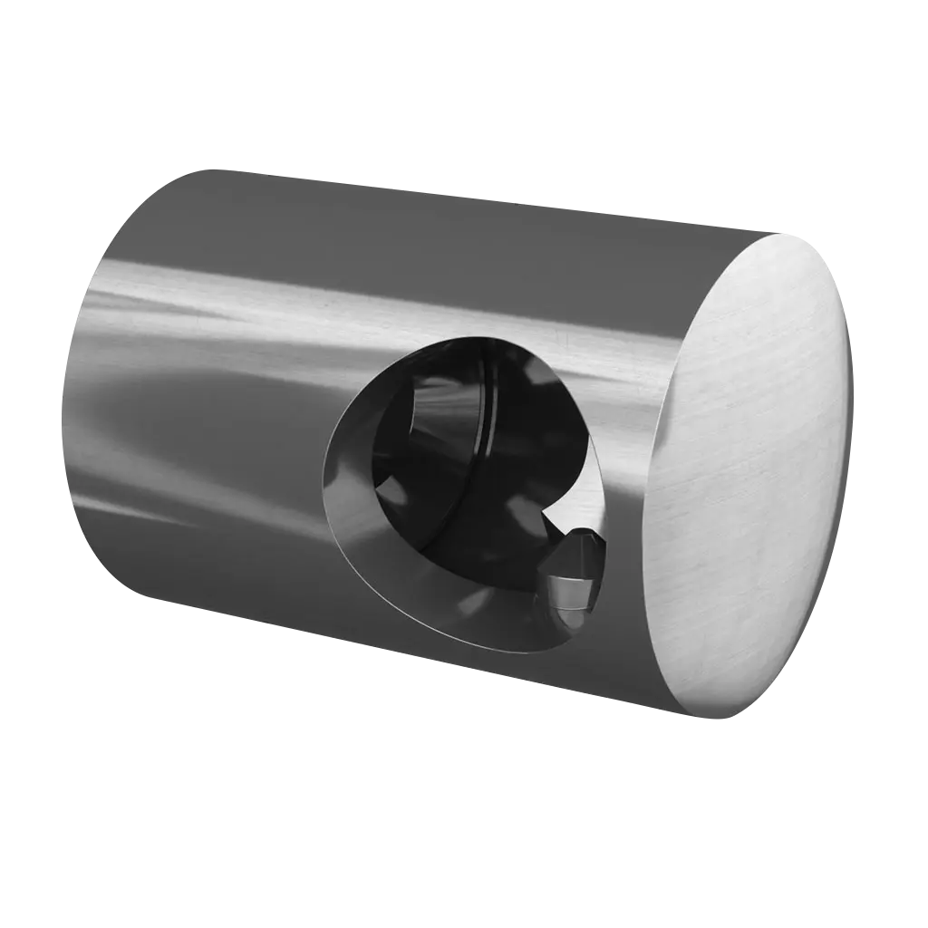 Support traversants, droite; 140843-000-12; , pour tube Ø16 mm, acier inoxydable 316, brossé