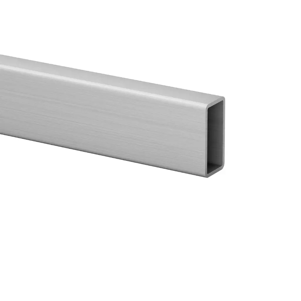 Tube rectangulaire, 40x20x2 mm; 134900-020-50-12; L=5000 mm, inox brossé 304 (13490002012) - NEW