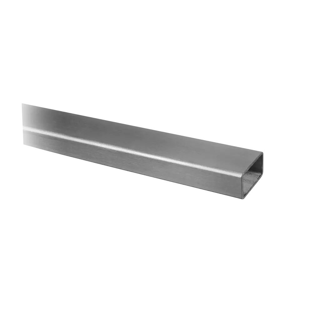 Tube, Square Line, 40x20 mm; 144900-020-50-12; , L=5000 mm, acier inoxydable 316, brossé