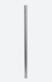 Tube, Ø42,4 mm x 2 mm, M8 deux côtés 90°; 130937-242-90-12; pince à verre, horiz., H=1250 mm, inox brossé 304 (13093924212)