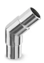 Raccord, 45°, tube Ø48,3 mm x 2,6 mm, inox brossé 304 