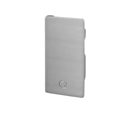 Embout, Easy Glass 3kN, montage latéral, droite, aluminium, aspect inox brossé, anodisé