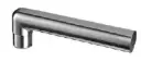 Raccord, 90° pour 180°, côtés asymétriques, tube Ø48,3 mm x 2 mm, inox brossé 304