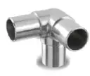 Raccord, 90°, + 1 départ 90°, tube Ø42,4 mm x 2,6 mm, inox brossé 304