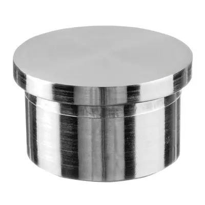 Embout, plat, pour tube Ø48,3 mm x 2 mm, inox brossé 304