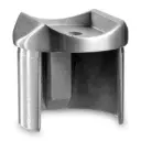 Adaptateur pour tube pour tube à fond de gorge, Ø42,4 mm à Ø42,4 mm, inox brossé 304