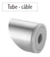 Douille pour système de fixation p. câble tendu; 137403-048, 3,2 - 4 mm, Ø 48,3 mm, 35°, inox brossé 304 (13740334812)