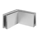 Angle intérieur 90°, Easy Glass 3kN, mont. au sol, aluminium, aspect inox brossé, anodisé