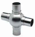 Raccord boule en croix, Ø 38,1 mm (1,5") - Design en Inox
