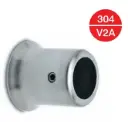 Embase murale 90° - Inox poli