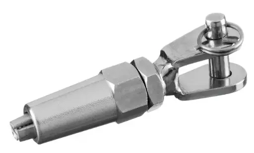 [137300-003] Chape avec fourche pour système de câble; 137300-003; câble 3,2 mm, inox brossé 304 (13730000312)
