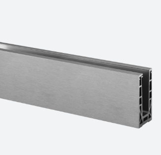 [168510-025-00-18] EG Max, profil pour montage sol; L=2500 mm, aluminium brossé, anodisé 25µm (16692600018)