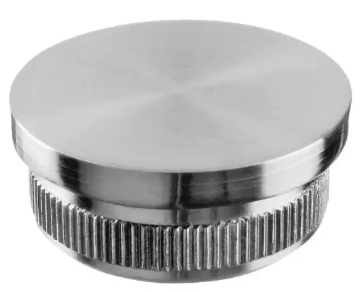 [135732-242-12] Embout, Easy Hit, plat; 135732-242-12; pour tube Ø42,4 mm x 2 mm, inox brossé 304 (13573224212)