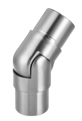[130312-242-12] Raccord, orientable, (0°-70°); 130312-242-12; tube Ø42,4 mm x 2 mm, inox brossé 304 (13031224212)