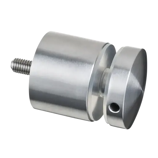 [140747-040-12] Adaptateur à verre Ø50 mm, plat, plaque 40 mm; 140747-040-12; filetage M10, verre 8 - 17,52 mm, inox brossé 316 (14074740012)