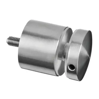 [140747-050-12] Adaptateur à verre Ø50 mm, plat, plaque 50 mm; 140747-050-12; filetage M10, verre 8 - 17,52 mm, inox brossé 316 (14074750012)