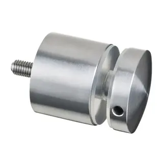 [140745-030-12] Adaptateur à verre Ø60 mm, plat, plaque 30 mm; 140745-030-12; filetage M10, verre 8 - 21,52 mm, inox brossé 316 (14074530012)