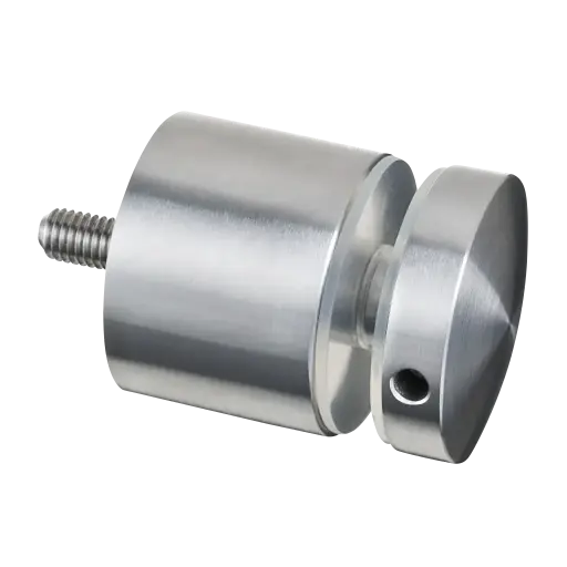 [140745-050-12] Adaptateur à verre Ø60 mm, plat, plaque 50 mm; 140745-050-12; filetage M10, verre 8 - 21,52 mm, inox brossé 316 (14074550012)