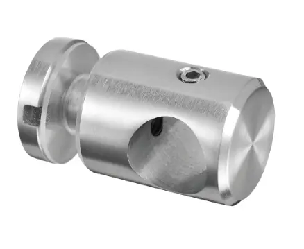 [140755-12] Adaptateur à verre, Ø25 mm, barre/tube Ø12 mm; 140755-12; filetage M6, verre 6 - 12 mm, inox brossé 316 (14074601212)